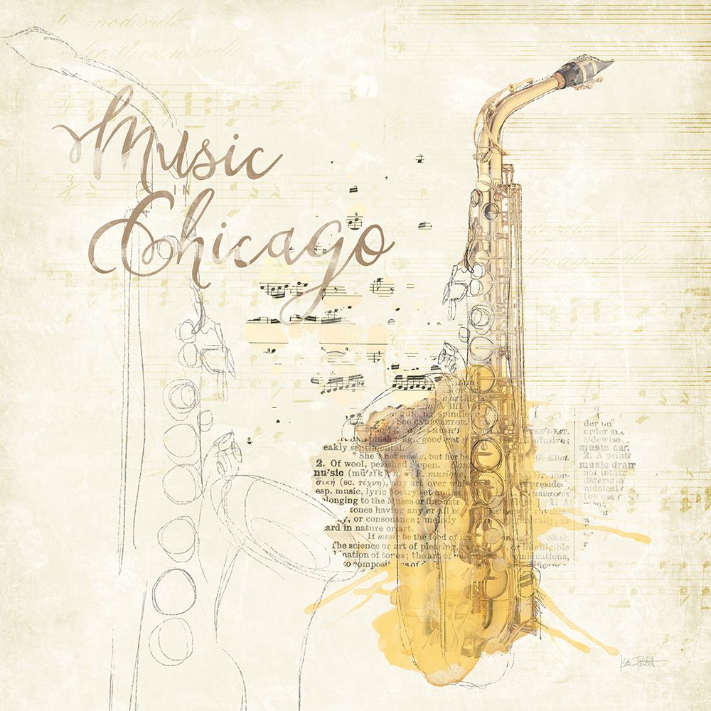 Musical Gift Chicago art print by Katie Pertiet for $57.95 CAD
