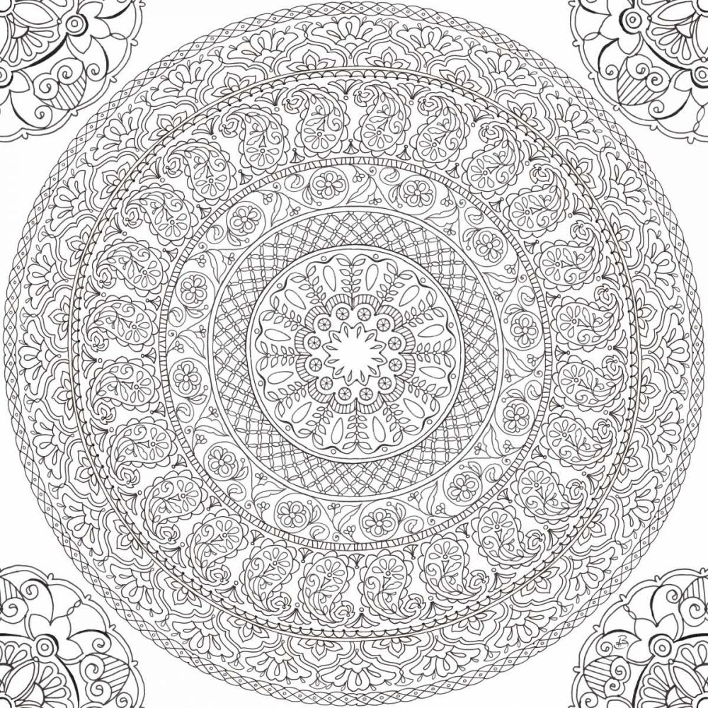Color My World Mandala Square art print by Daphne Brissonnet for $57.95 CAD