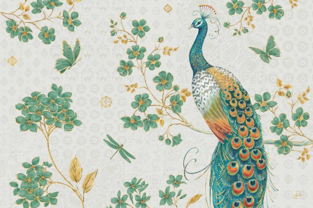 Ornate Peacock IV Master art print by Daphne Brissonnet for $57.95 CAD