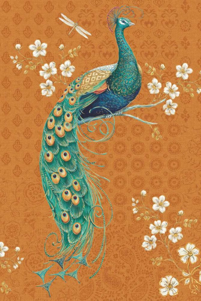 Ornate Peacock IX Spice art print by Daphne Brissonnet for $57.95 CAD