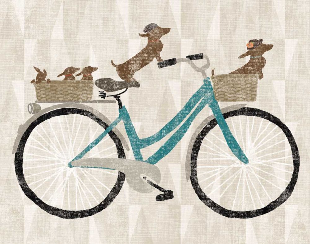 Doxie Ride ver II art print by Sue Schlabach for $57.95 CAD