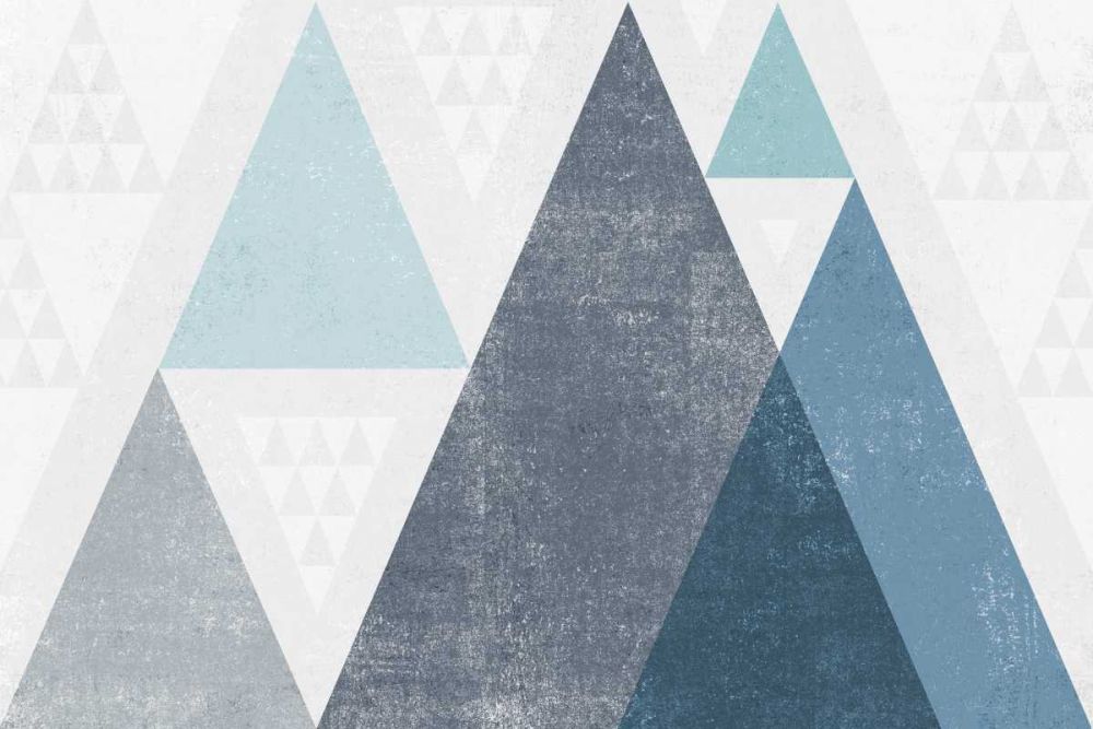 Mod Triangles I Blue art print by Michael Mullan for $57.95 CAD