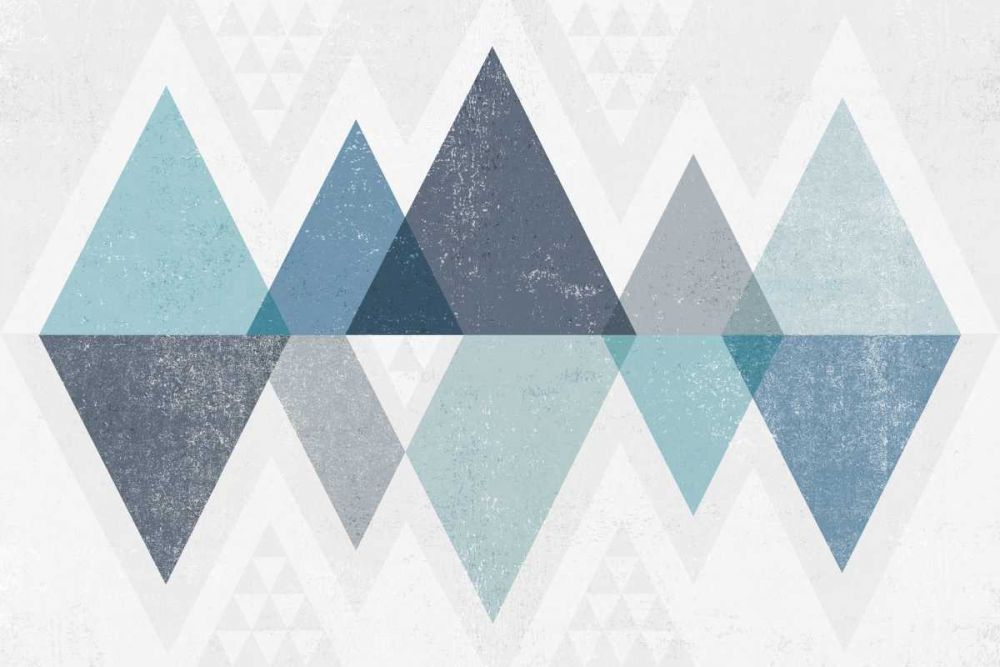 Mod Triangles II Blue art print by Michael Mullan for $57.95 CAD