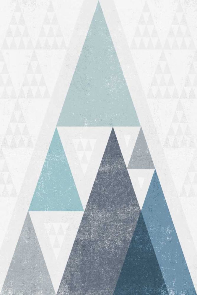 Mod Triangles III Blue art print by Michael Mullan for $57.95 CAD