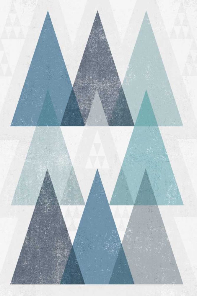 Mod Triangles IV Blue art print by Michael Mullan for $57.95 CAD