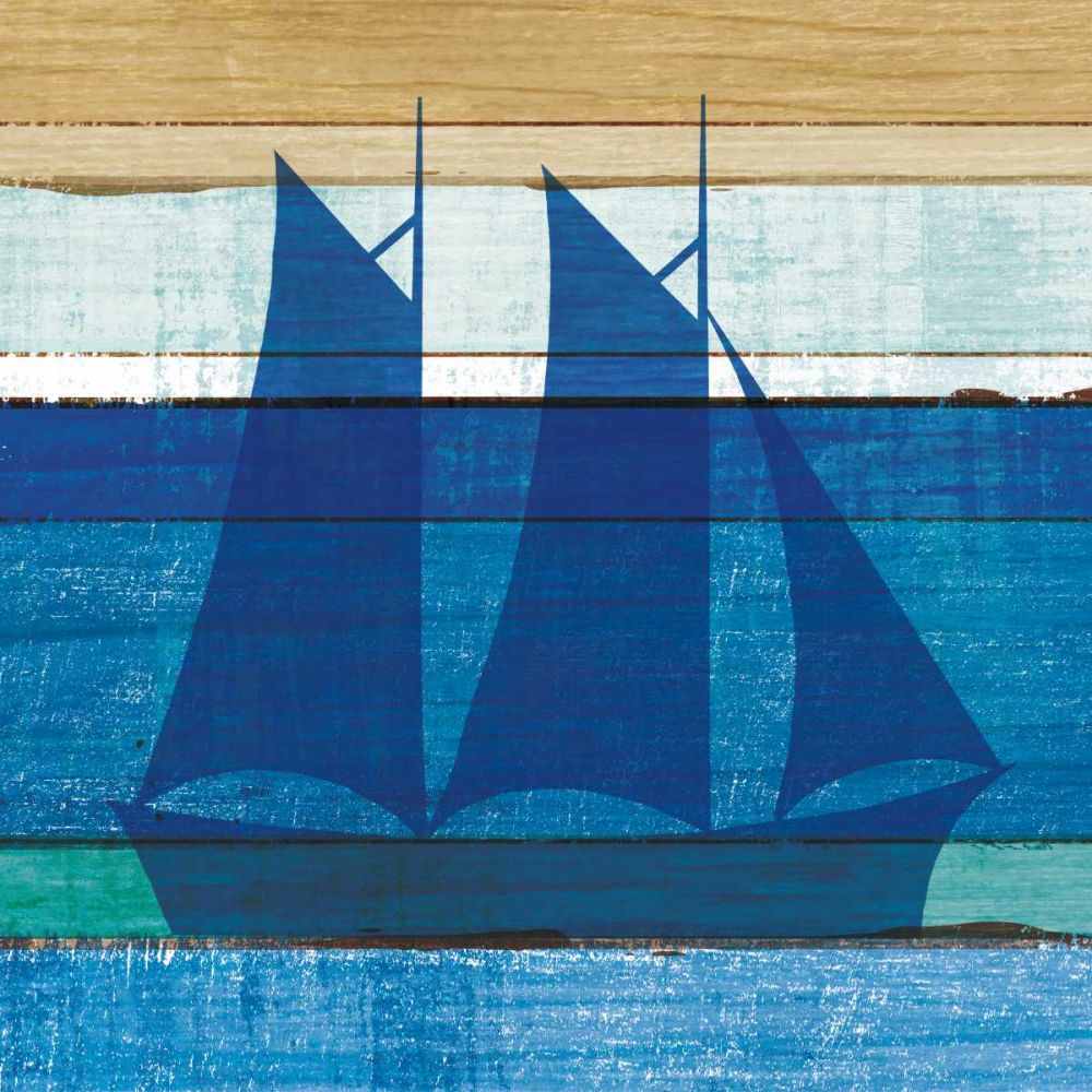 Beachscape V Boat art print by Michael Mullan for $57.95 CAD
