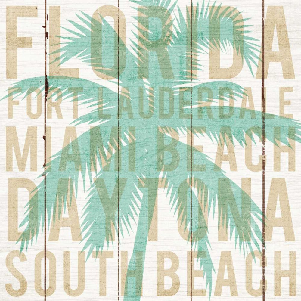Bon Voyage Florida Palm art print by Michael Mullan for $57.95 CAD