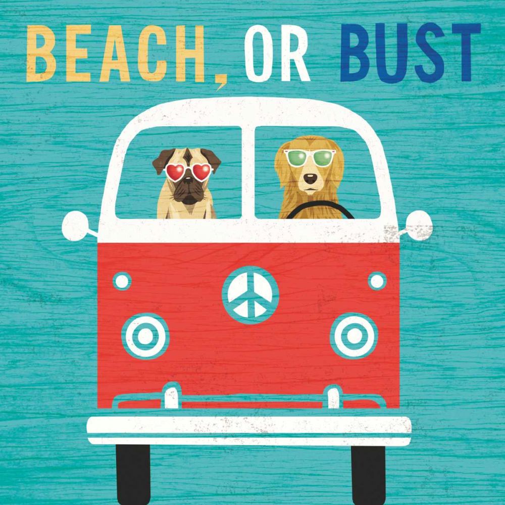 Beach Bums Bus art print by Michael Mullan for $57.95 CAD