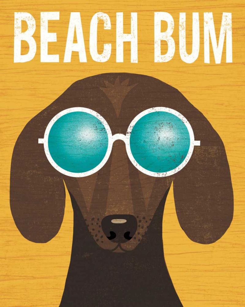 Beach Bums Dachshund I Bum art print by Michael Mullan for $57.95 CAD