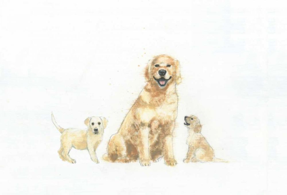 Dog and Puppies art print by Emily Adams for $57.95 CAD