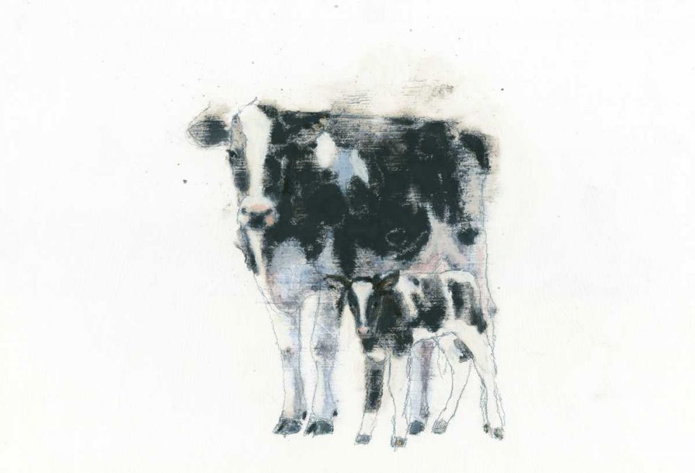 Cow and Calf art print by Emily Adams for $57.95 CAD