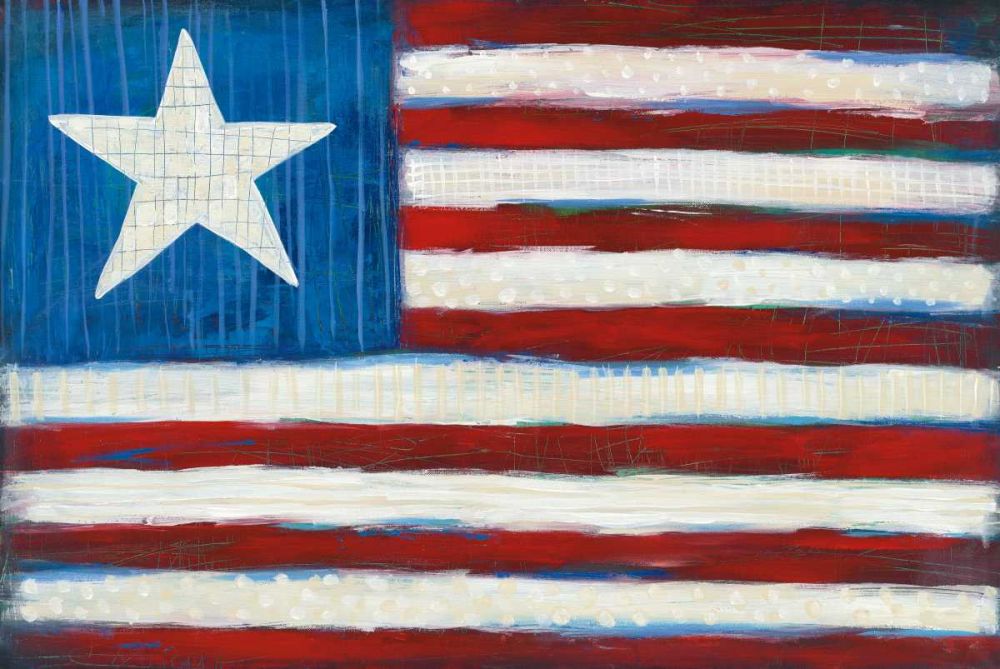 Modern Americana Flag art print by Melissa Averinos for $57.95 CAD