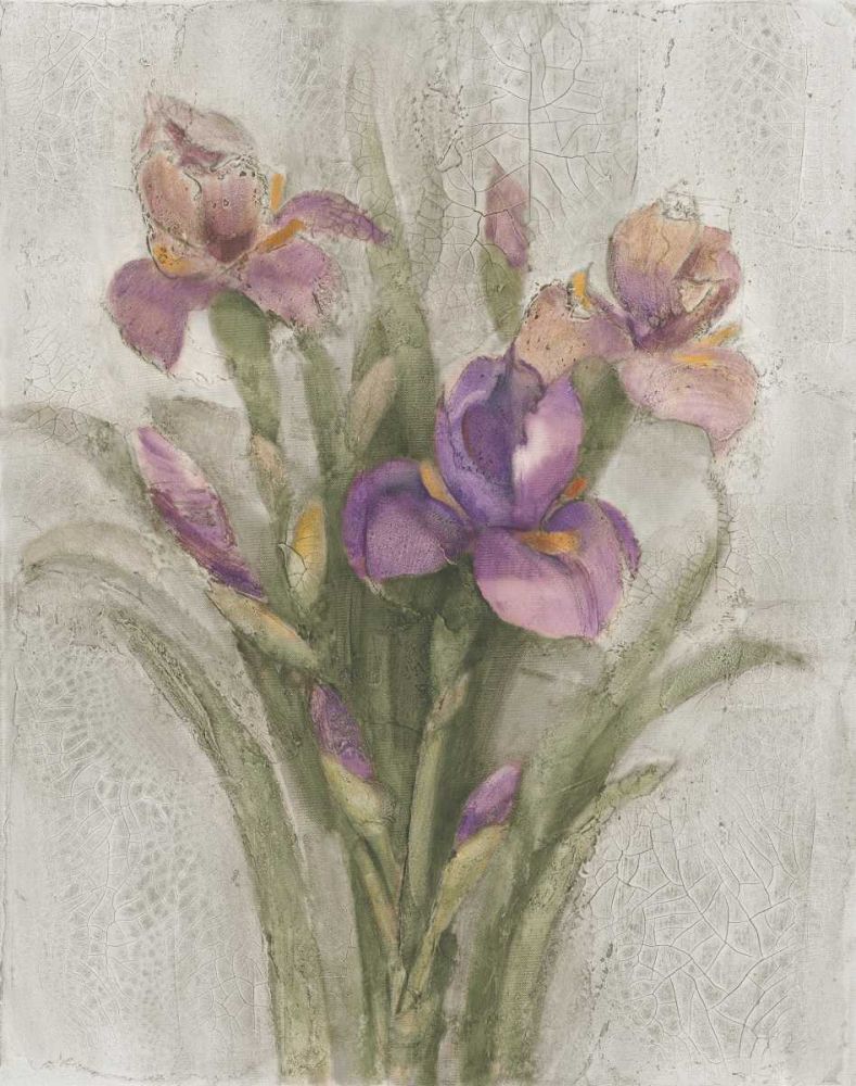 Purple Iris Garden on Grey art print by Albena Hristova for $57.95 CAD