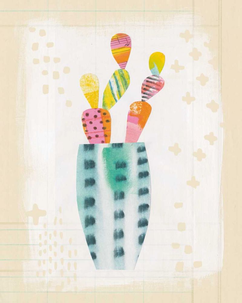Collage Cactus I on Graph Paper art print by Melissa Averinos for $57.95 CAD