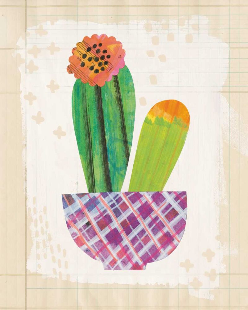Collage Cactus II on Graph Paper art print by Melissa Averinos for $57.95 CAD