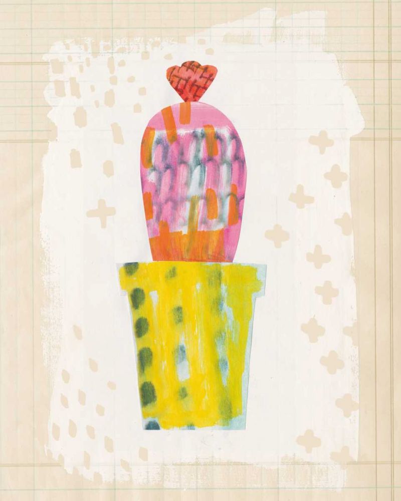 Collage Cactus V on Graph Paper art print by Melissa Averinos for $57.95 CAD
