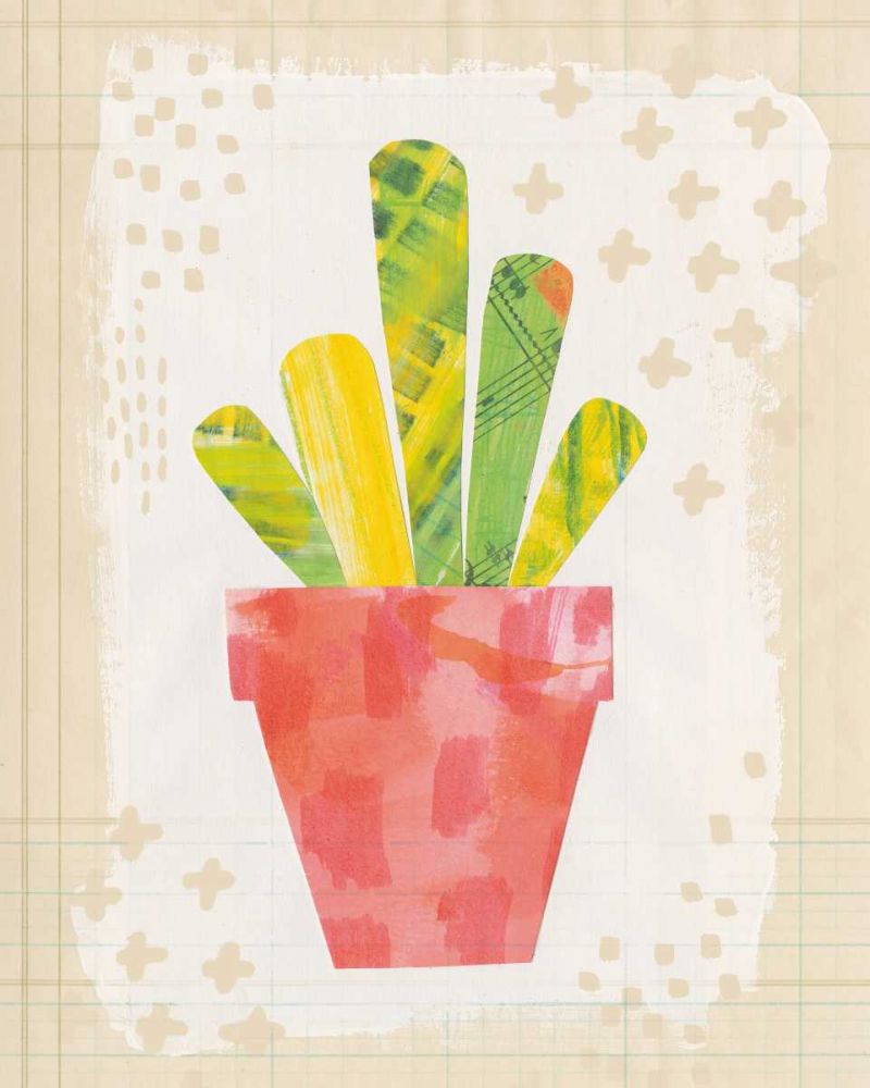 Collage Cactus VI on Graph Paper art print by Melissa Averinos for $57.95 CAD
