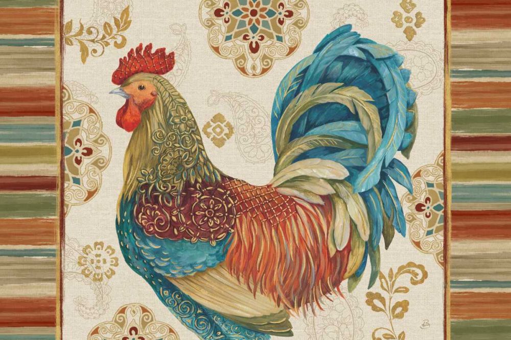 Rooster Rainbow IIA art print by Daphne Brissonnet for $57.95 CAD