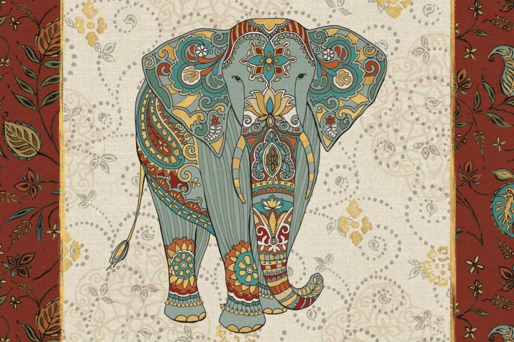 Elephant Caravan IA art print by Daphne Brissonnet for $57.95 CAD