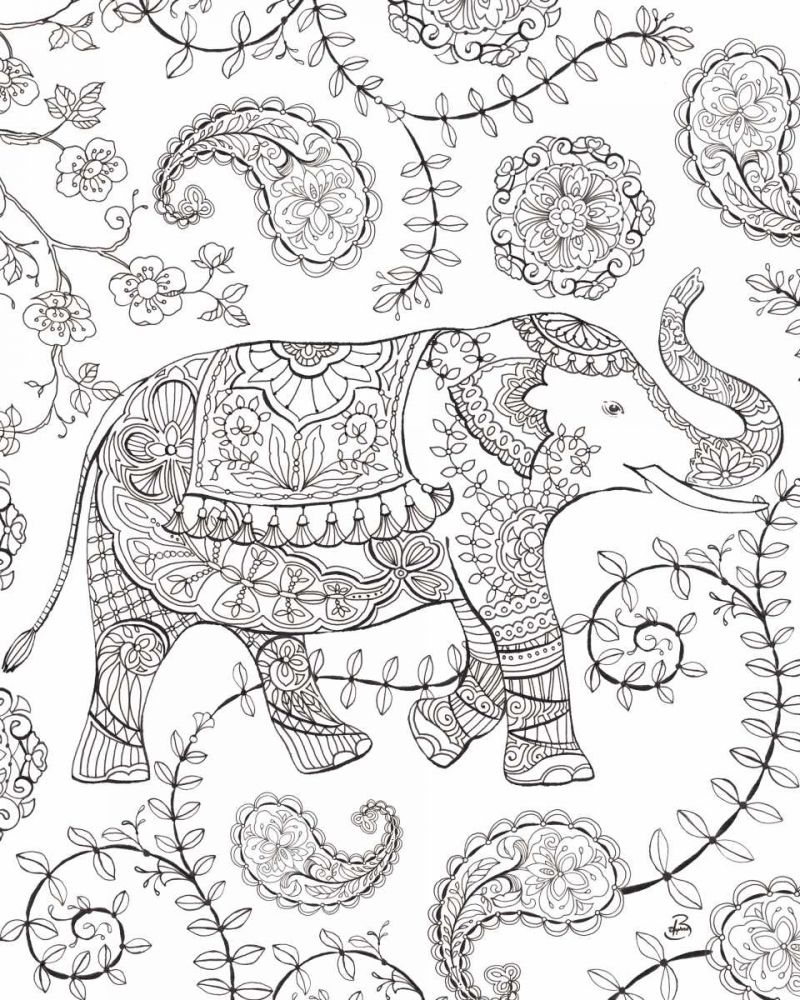 Color My World Elephant III crop art print by Daphne Brissonnet for $57.95 CAD
