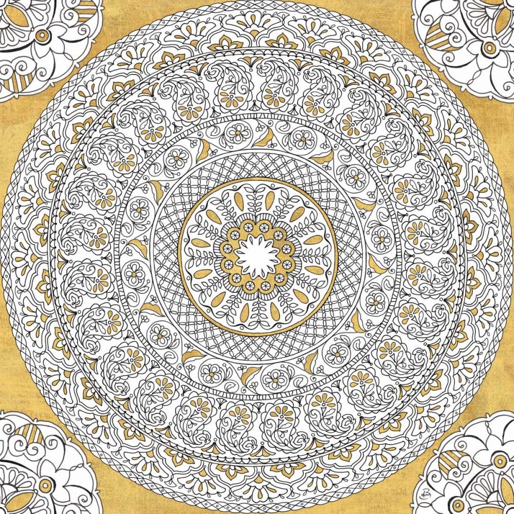 Color My World Mandala I Gold art print by Daphne Brissonnet for $57.95 CAD