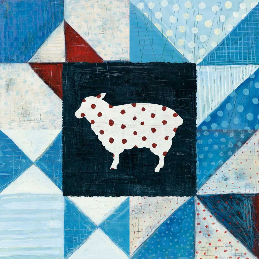 Modern Americana Farm Quilt VI art print by Melissa Averinos for $57.95 CAD