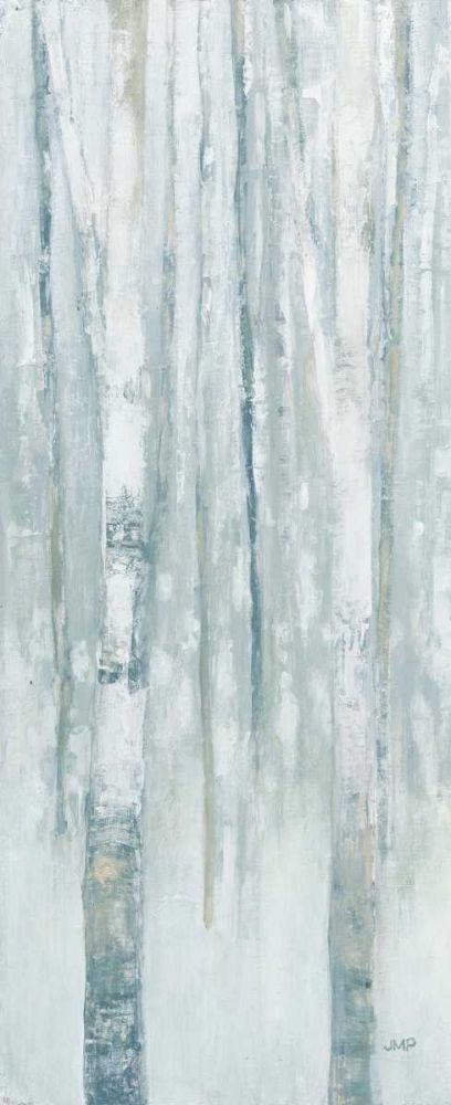 Birches in Winter Blue Gray Panel I art print by Julia Purinton for $57.95 CAD