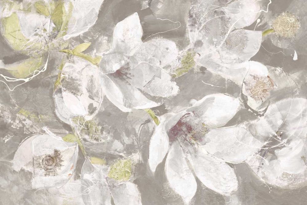 Magnolias in Bloom Greige art print by Albena Hristova for $57.95 CAD