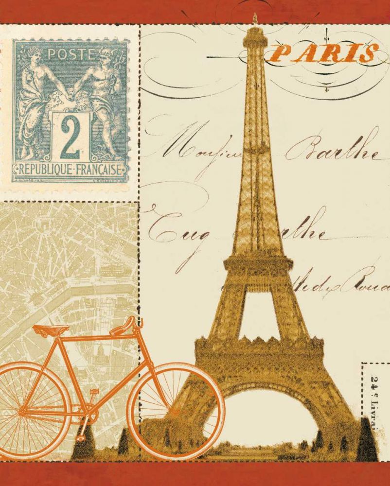 Postcard from Paris art print by Sue Schlabach for $57.95 CAD