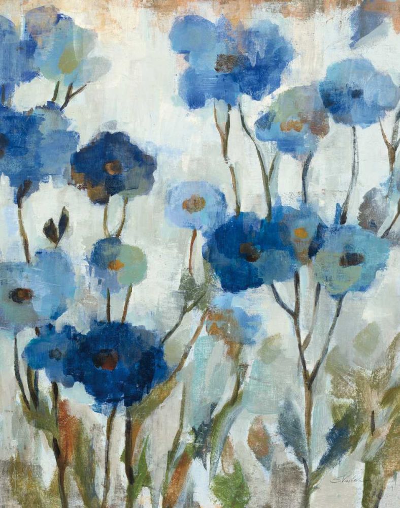 Abstracted Floral in Blue III art print by Silvia Vassileva for $57.95 CAD