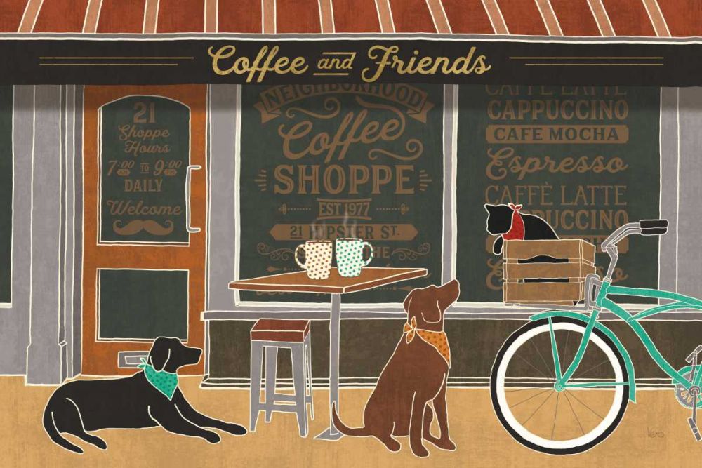 Coffee and Friends I art print by Veronique Charron for $57.95 CAD