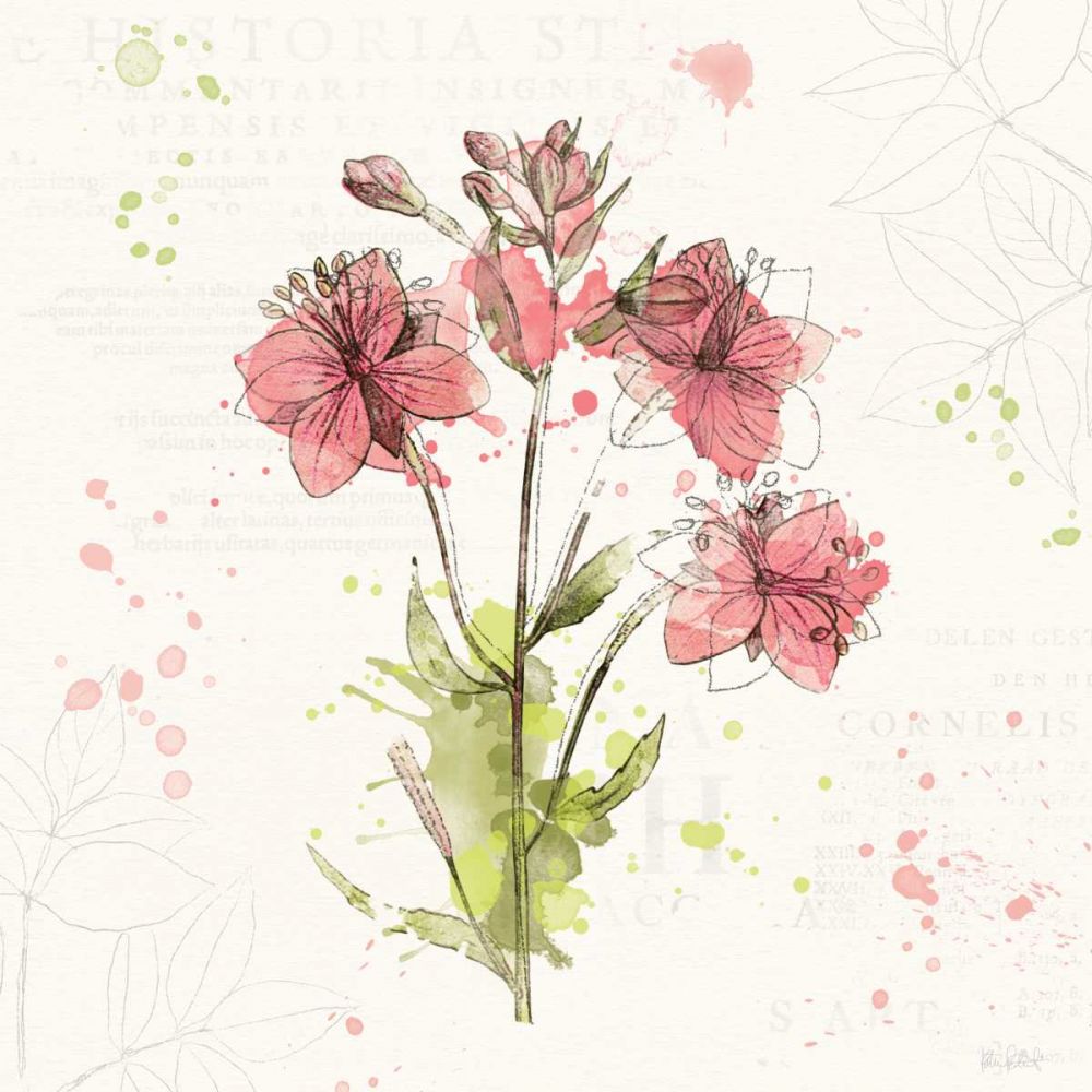 Floral Splash V art print by Katie Pertiet for $57.95 CAD