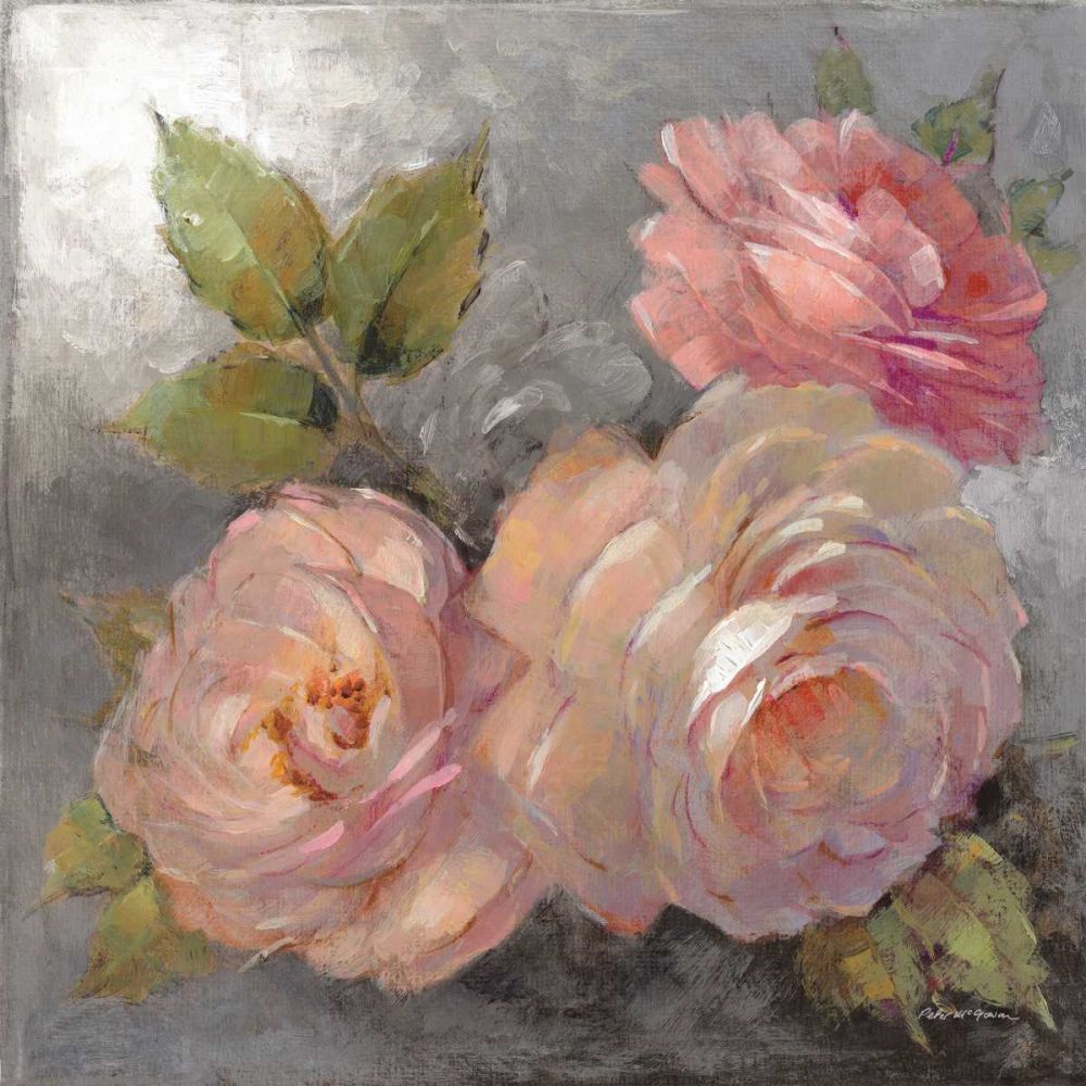 Roses on Gray II Crop art print by Peter McGowan for $57.95 CAD