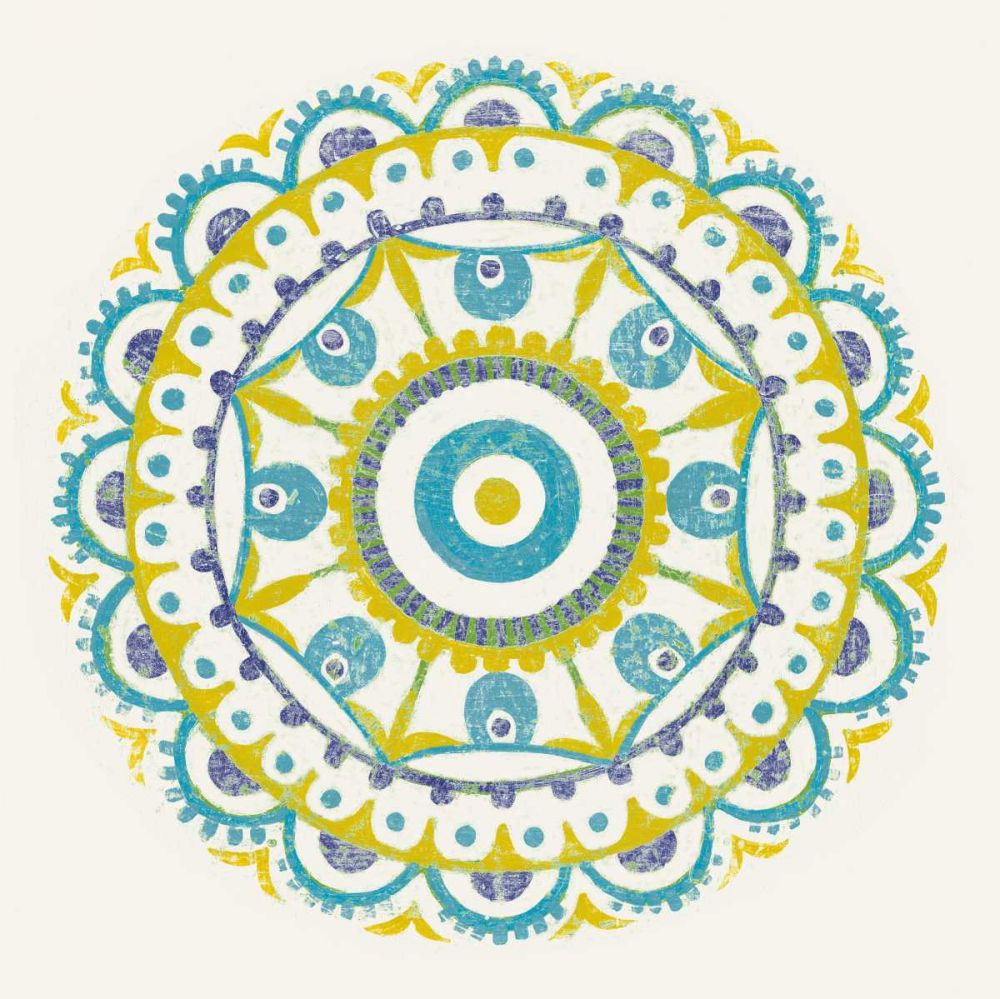 Lakai Circle VI Blue and Yellow art print by Kathrine Lovell for $57.95 CAD