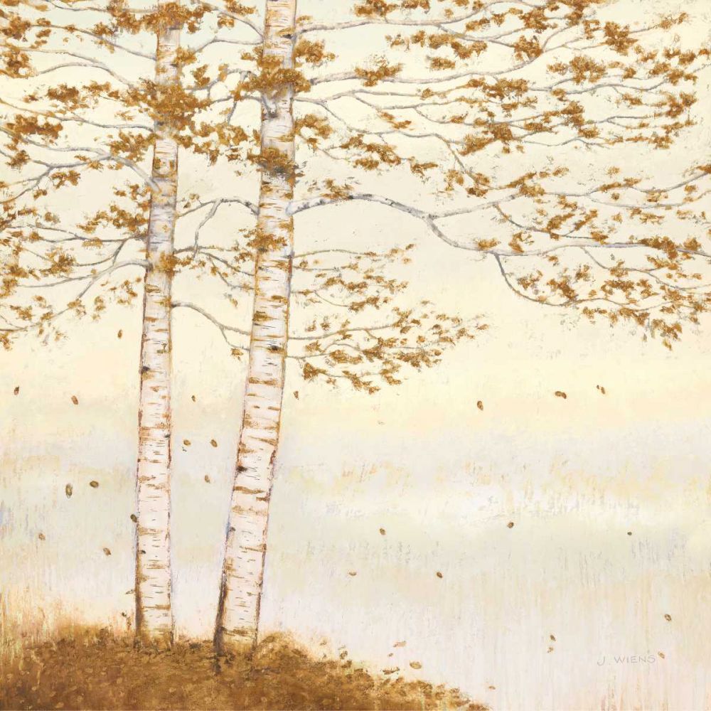 Golden Birch I Off White art print by James Wiens for $57.95 CAD