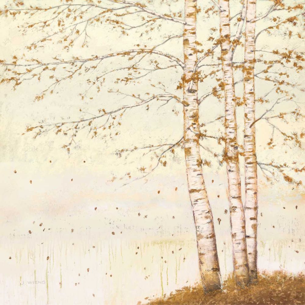 Golden Birch II Off White art print by James Wiens for $57.95 CAD