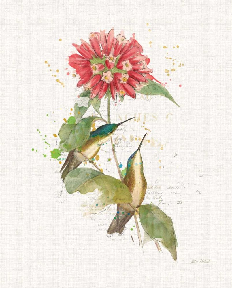 Colorful Hummingbirds I art print by Katie Pertiet for $57.95 CAD