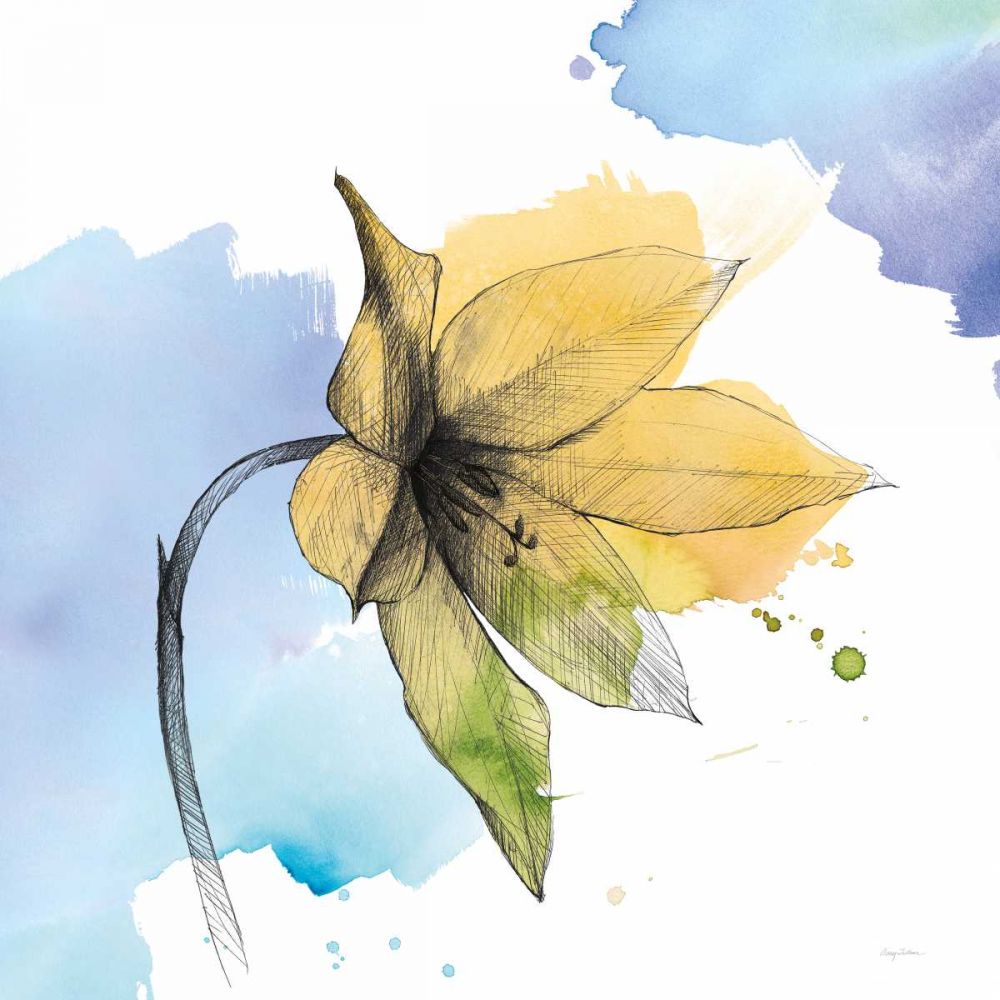 Watercolor Graphite Flower VIII art print by Avery Tillmon for $57.95 CAD