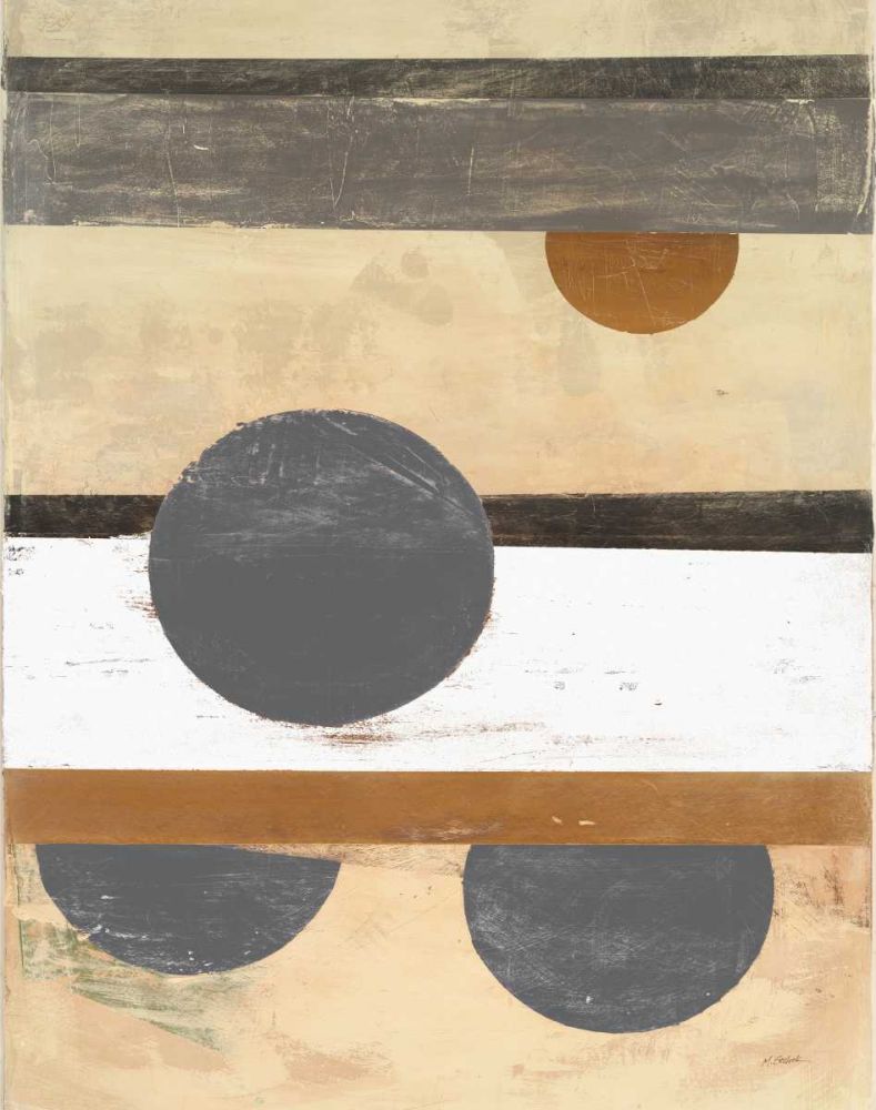 Stripes and Circles Neutral art print by Mike Schick for $57.95 CAD