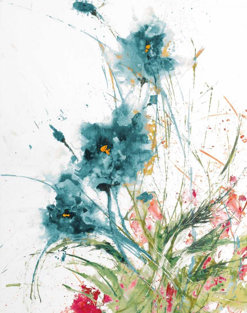Flora Blue Crop on White art print by Jan Griggs for $57.95 CAD
