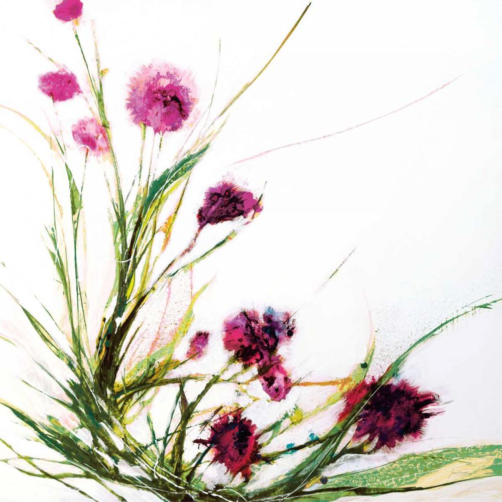 Flowers in the Wind on White art print by Jan Griggs for $63.95 CAD