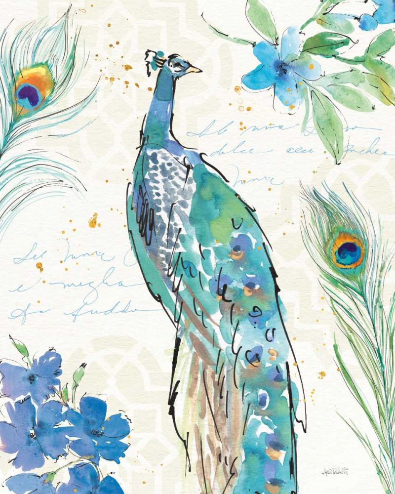 Peacock Garden II art print by Anne Tavoletti for $63.95 CAD