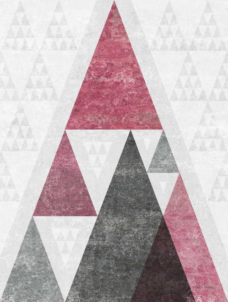 Mod Triangles III Soft Pink art print by Michael Mullan for $57.95 CAD