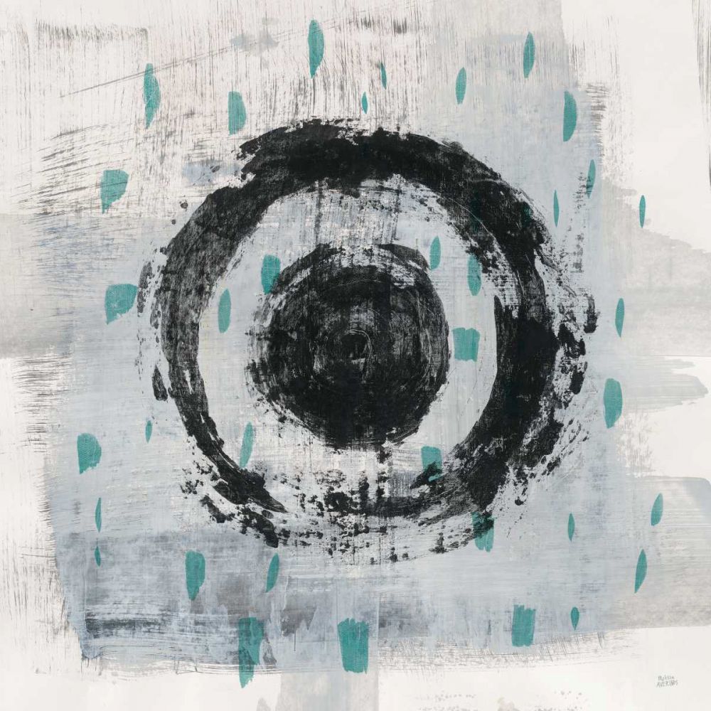 Zen Circle II Crop with Teal art print by Melissa Averinos for $57.95 CAD