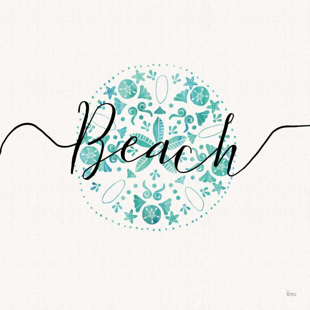 Sea Charms II Teal art print by Veronique Charron for $57.95 CAD