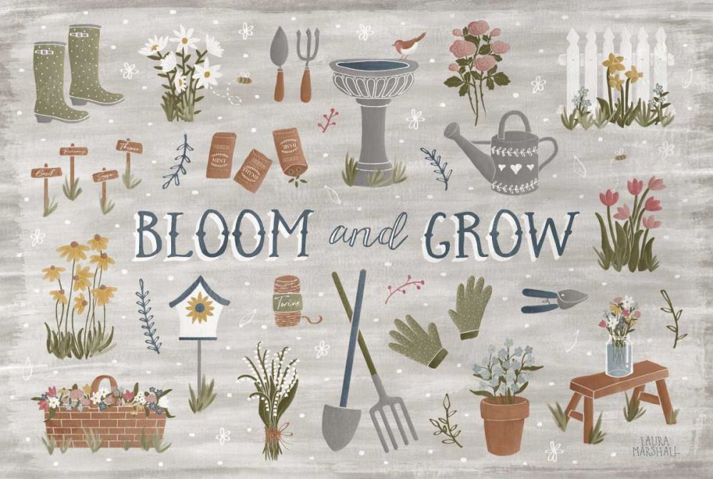 Blooming Garden III art print by Laura Marshall for $57.95 CAD
