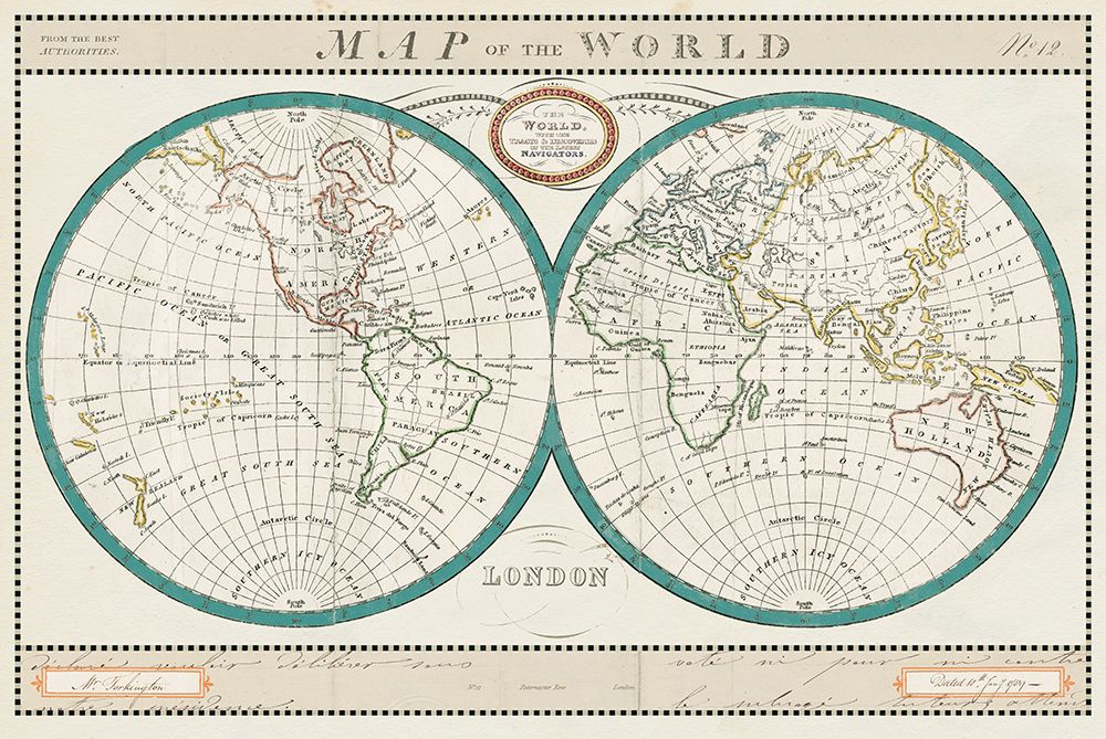 Torkingtons World Map Ivory art print by Sue Schlabach for $57.95 CAD
