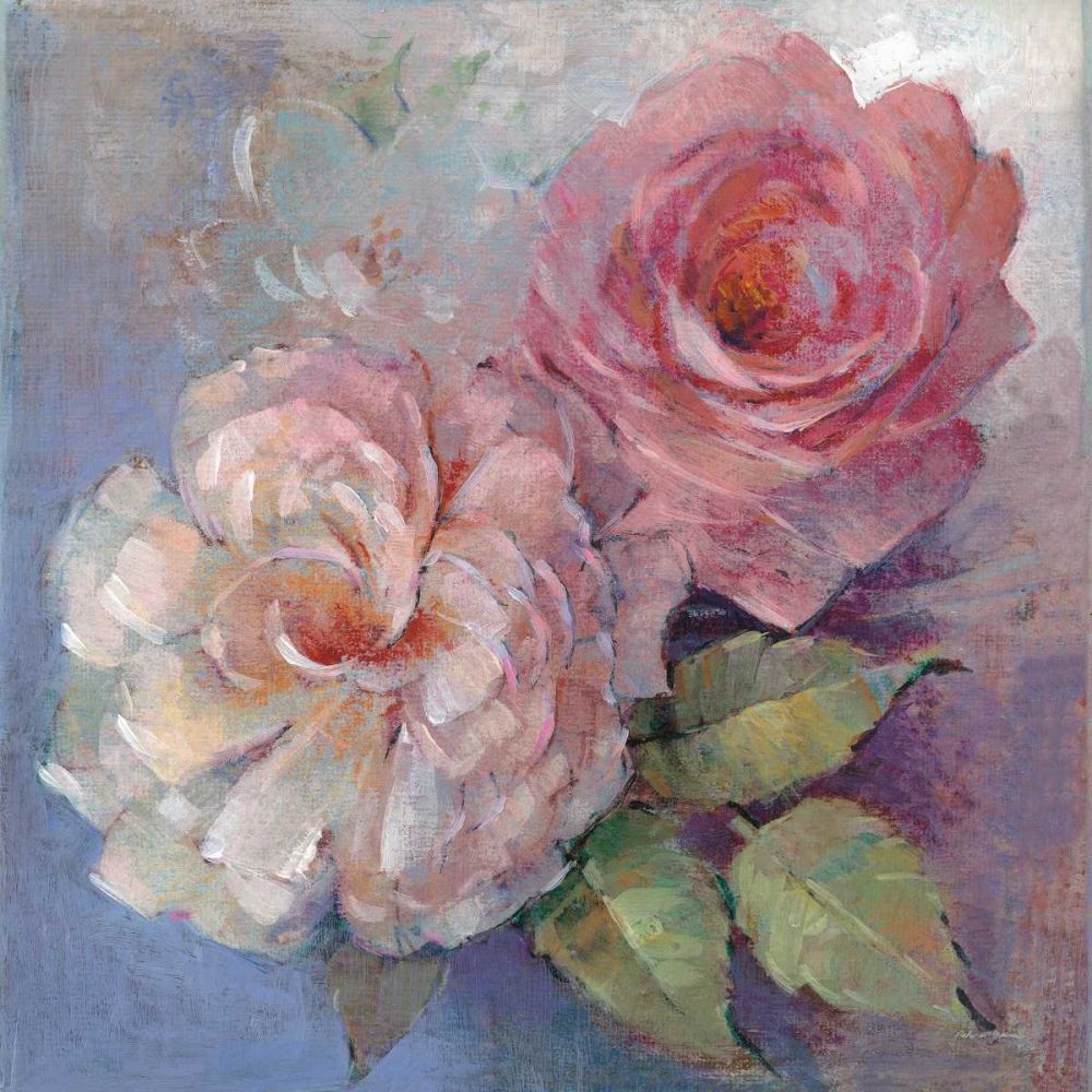 Roses on Blue I Crop art print by Peter McGowan for $57.95 CAD