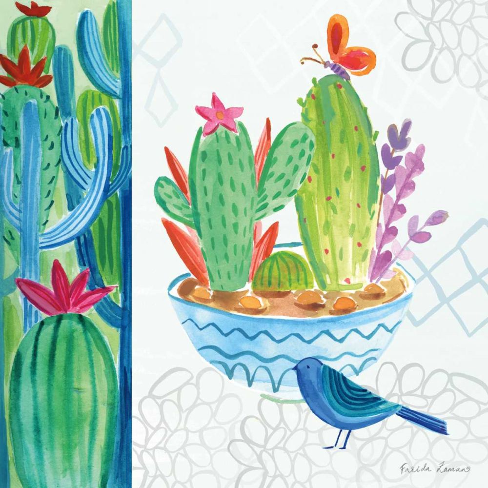 Cacti Garden II art print by Farida Zaman for $63.95 CAD