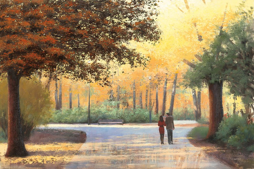 Golden Autumn Stroll art print by James Wiens for $57.95 CAD